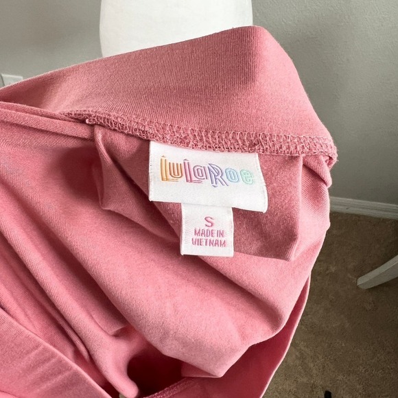 Lularoe Madison Skirt Women's Size S Pink Pull On Pleated Pockets Simple Modest - Picture 5 of 5